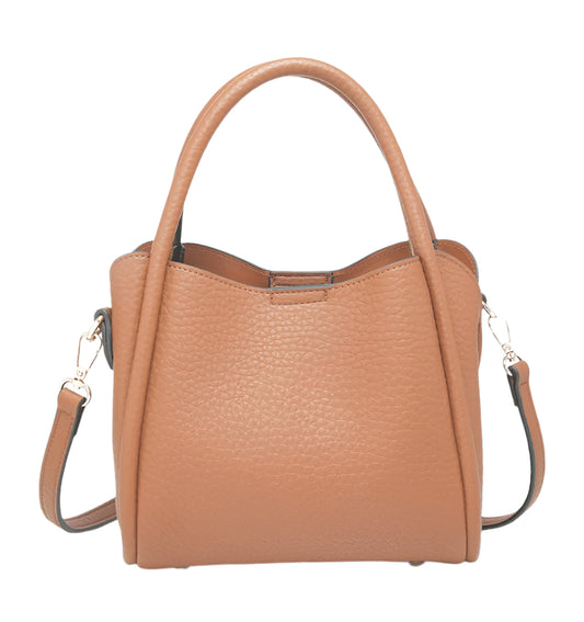 Ruby 3 compartment mini vegan leather satchel