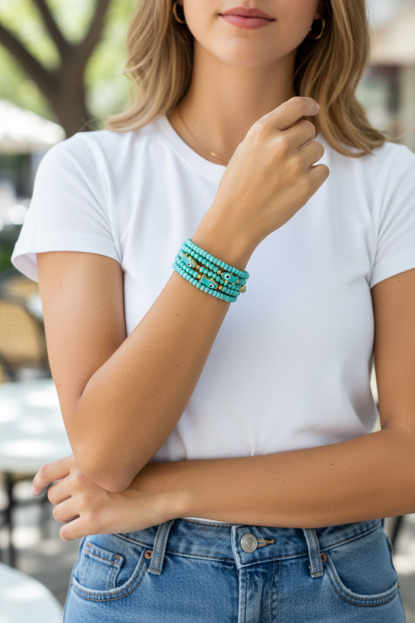 Beaded Bracelet Stack