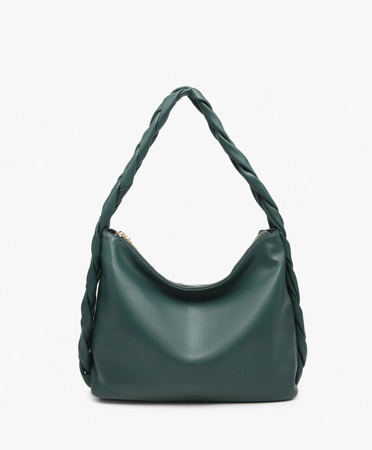 Vegan leather Hobon/Satchel with Knotted Handle