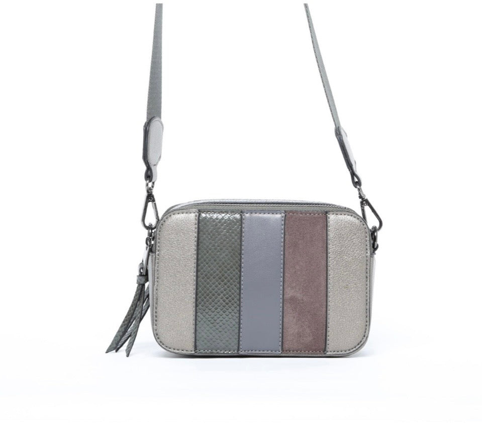 Mixed materials vegan mini crossbody by Chinese Laundry