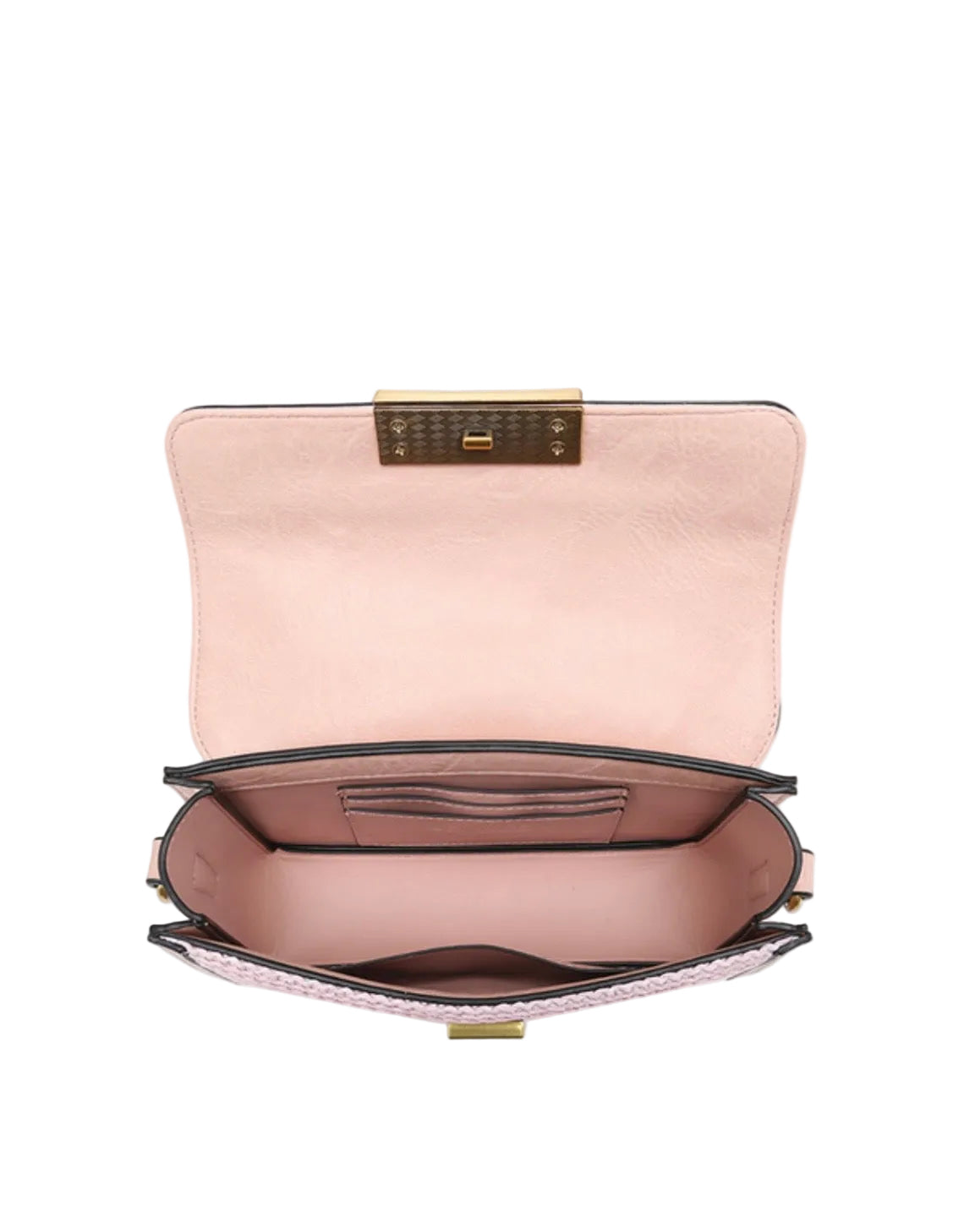 Straw Crossbody With Trim