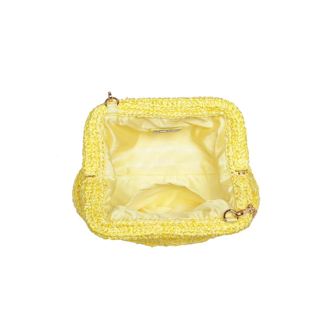 Woven Butter Yellow Clutch