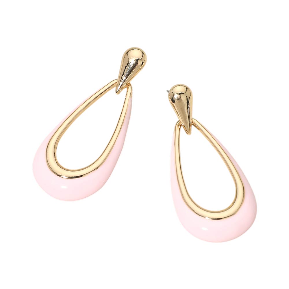 Enamel Teardrop Earrings