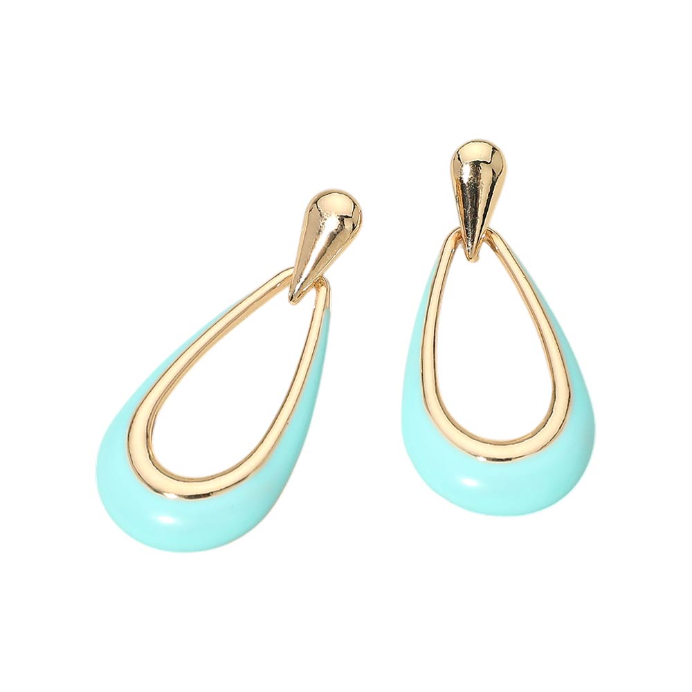 Enamel Teardrop Earrings