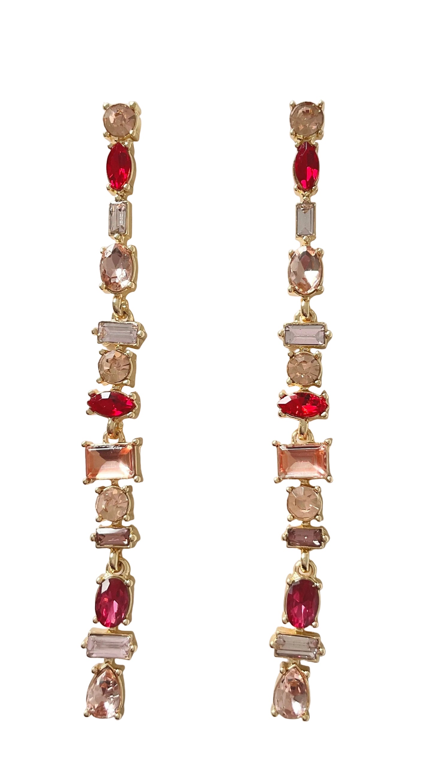 Rhinestone Long Dangle Earring