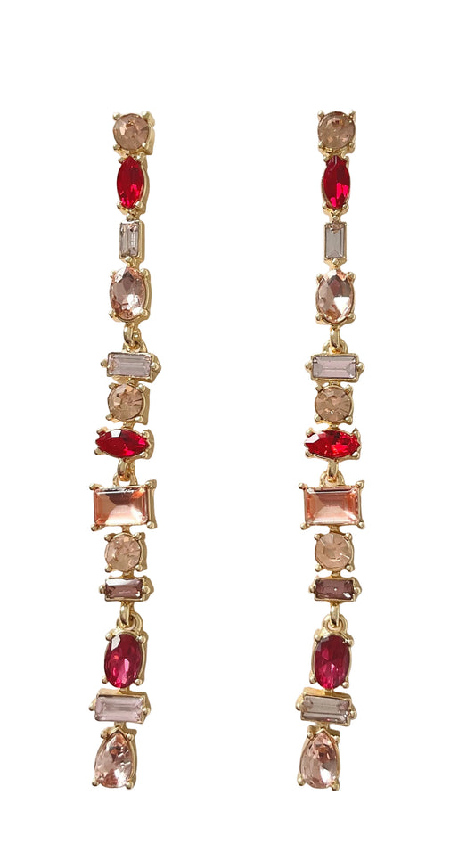 Rhinestone Long Dangle Earring
