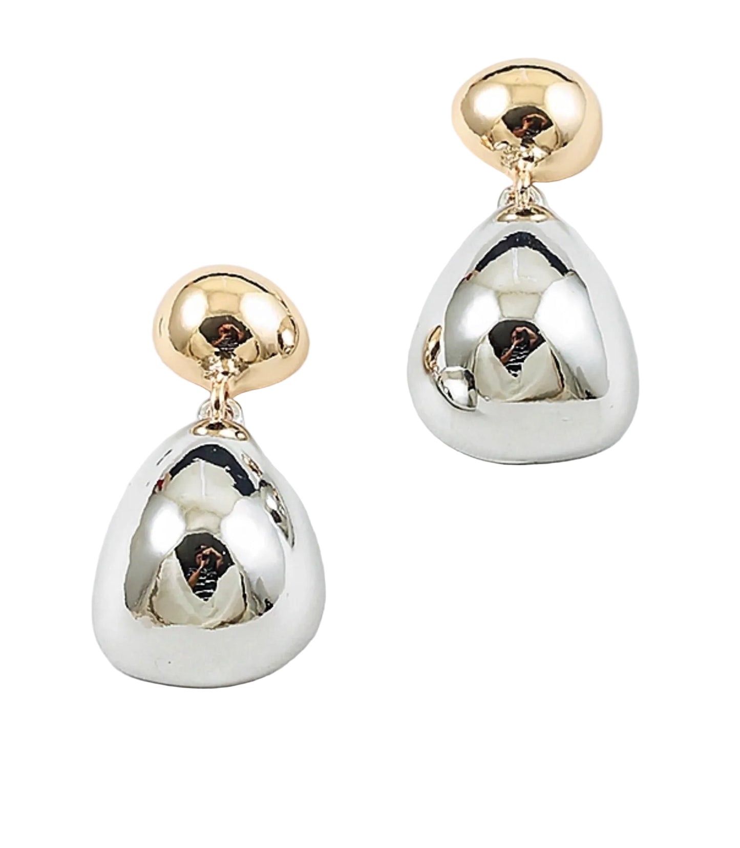 Two Tone Drop Earring