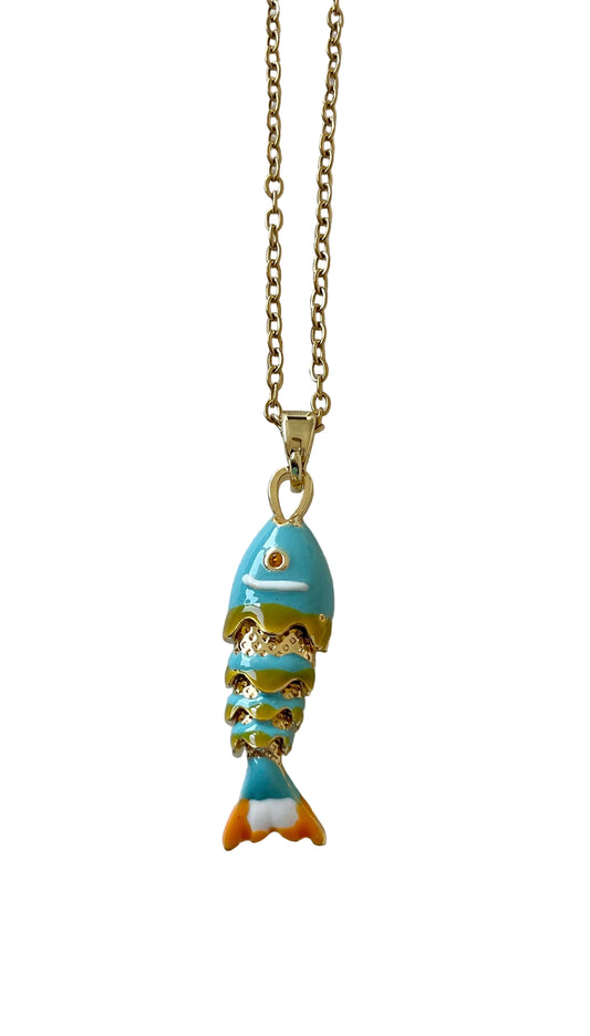 Enamel Fish Necklace