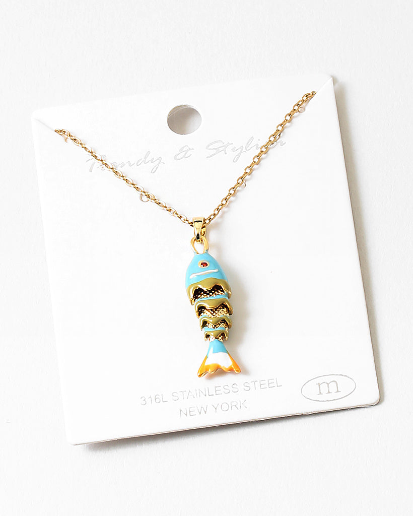 Enamel Fish Necklace