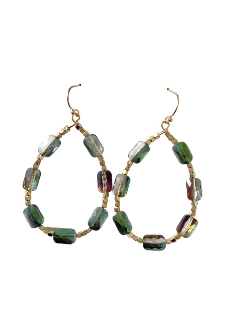 Iridescent Teardrop Earrings