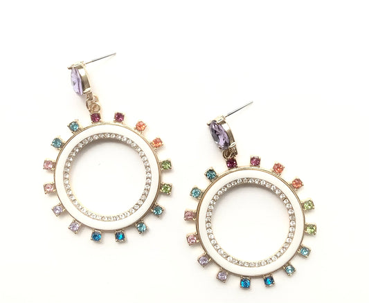 Keri Enamel & Crystal Earring