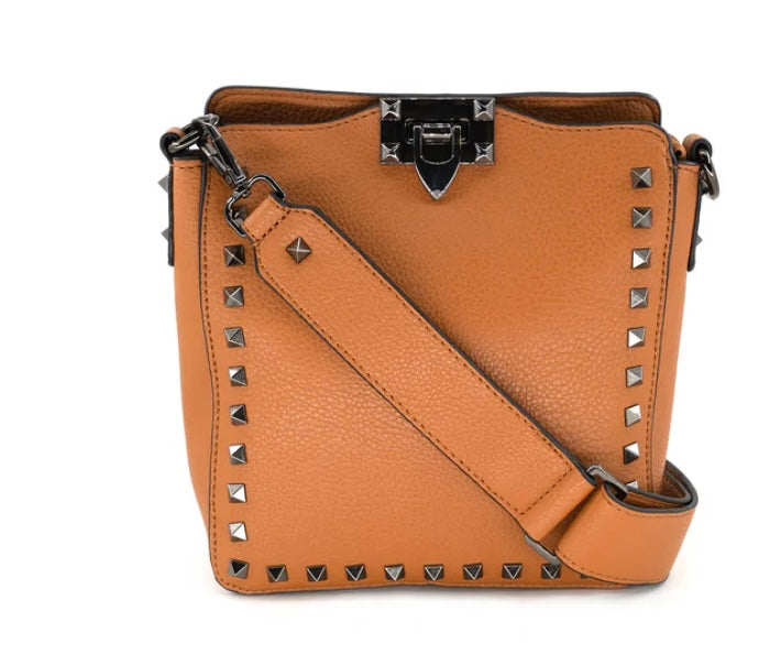 Mini studded crossbody bag